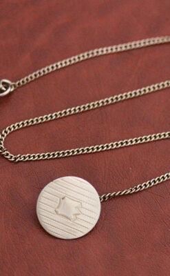 飾りボタンアンティーク懐中チェーン-C0411-8