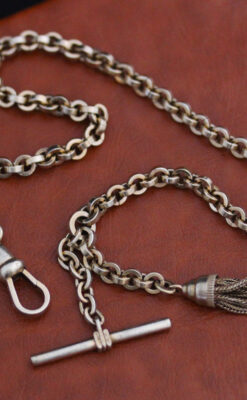 アンティーク懐中時計チェーン-C0412-12