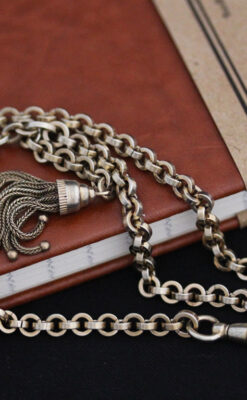 アンティーク懐中時計チェーン-C0412-4