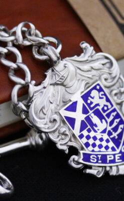 アンティーク懐中時計チェーン-C0414-12