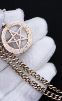 アンティーク懐中時計チェーン-C0416-7