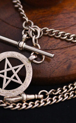 アンティーク懐中時計チェーン-C0416-8