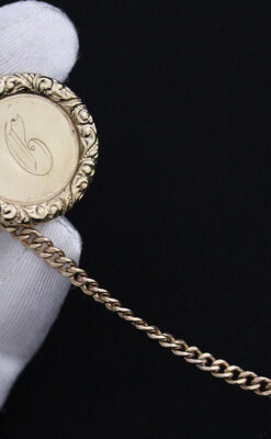 アンティーク懐中時計チェーン-C0417-4