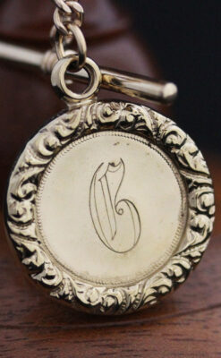 アンティーク懐中時計チェーン-C0417-7