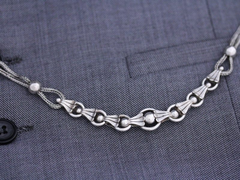 アンティーク懐中時計チェーン-C0418-3