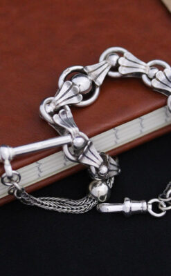 アンティーク懐中時計チェーン-C0418-7