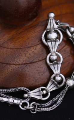 アンティーク懐中時計チェーン-C0418-8