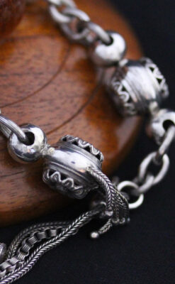 アンティーク懐中時計チェーン-C0419-11