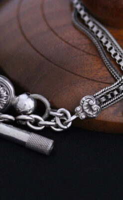 アンティーク懐中時計チェーン-C0419-12