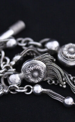 アンティーク懐中時計チェーン-C0419-15