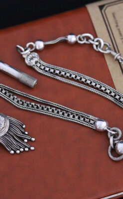 アンティーク懐中時計チェーン-C0419-19