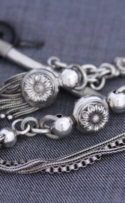 アンティーク懐中時計チェーン-C0419-2