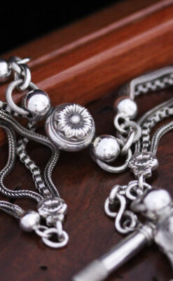 アンティーク懐中時計チェーン-C0419-5