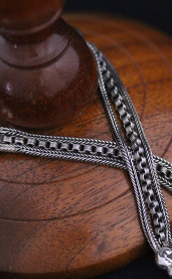 アンティーク懐中時計チェーン-C0419-9