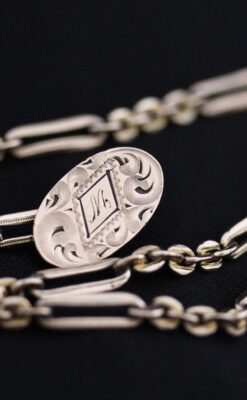 アンティーク懐中時計チェーン-C0420-6