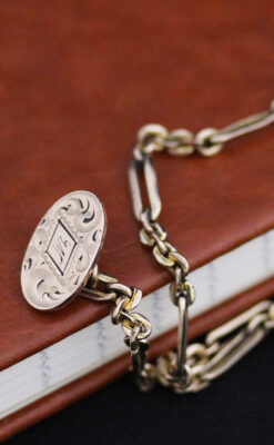 アンティーク懐中時計チェーン-C0420-7