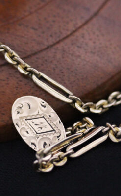 アンティーク懐中時計チェーン-C0420-8