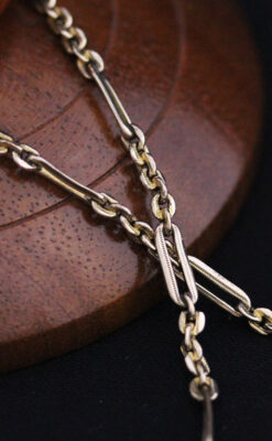 アンティーク懐中時計チェーン-C0420-9