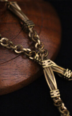 アンティーク懐中時計チェーン-C0422-11