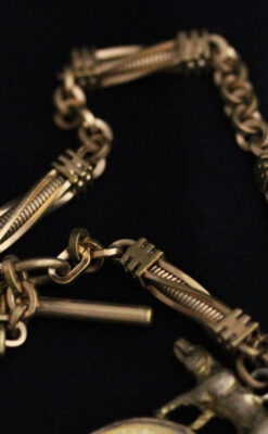 アンティーク懐中時計チェーン-C0422-12