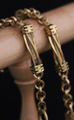 アンティーク懐中時計チェーン-C0422-14