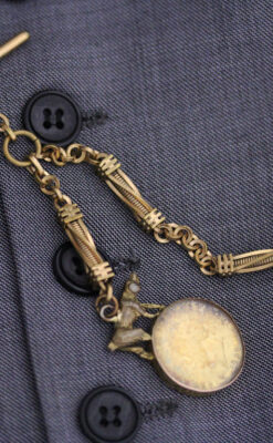 アンティーク懐中時計チェーン-C0422-2