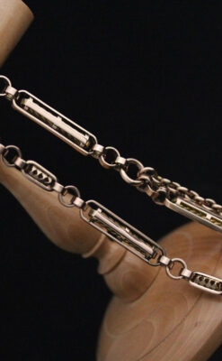 アンティーク懐中時計チェーン-C0423-13