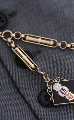 アンティーク懐中時計チェーン-C0423-3