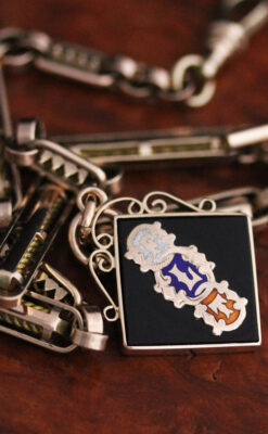 アンティーク懐中時計チェーン-C0423-6