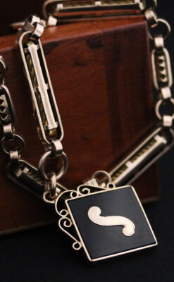 アンティーク懐中時計チェーン-C0423-8