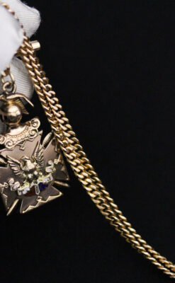 アンティーク懐中時計チェーン-C0425-11