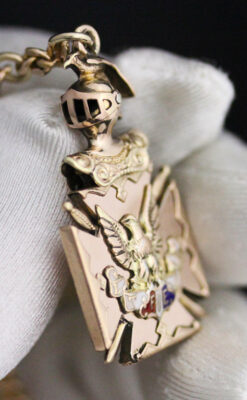 アンティーク懐中時計チェーン-C0425-12