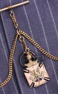 アンティーク懐中時計チェーン-C0425-3