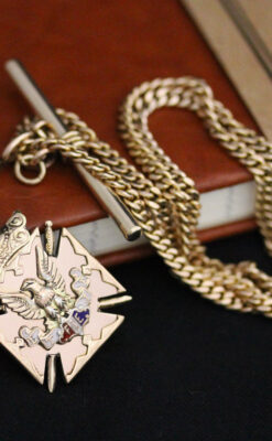 アンティーク懐中時計チェーン-C0425-6