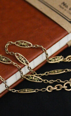 アンティーク懐中時計チェーン-C0426-6