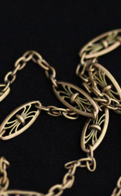 アンティーク懐中時計チェーン-C0426-7