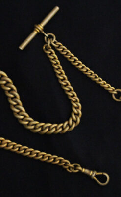 アンティーク懐中時計チェーン-C0427-16