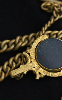 アンティーク懐中時計チェーン-C0427-6