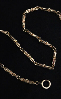 アンティーク懐中時計チェーン-C0428-10