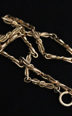 アンティーク懐中時計チェーン-C0428-4