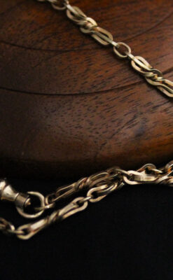 アンティーク懐中時計チェーン-C0428-6