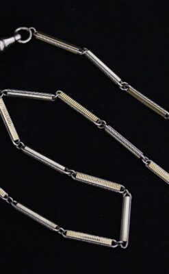 アンティーク懐中時計チェーン-C0429-10