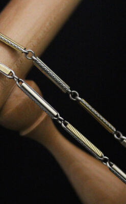 アンティーク懐中時計チェーン-C0429-8