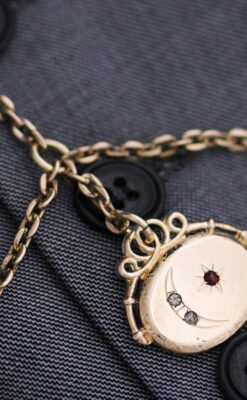 アンティーク懐中時計チェーン-C0430-4