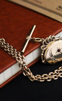 アンティーク懐中時計チェーン-C0430-7