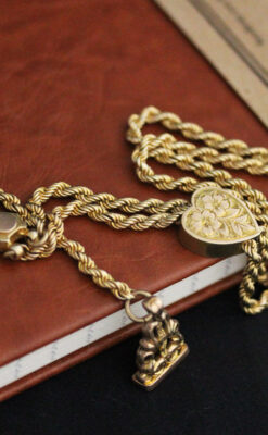 アンティーク懐中時計チェーン-C0435-5