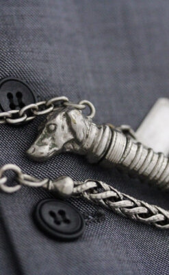 アンティーク懐中時計チェーン-C0436-4