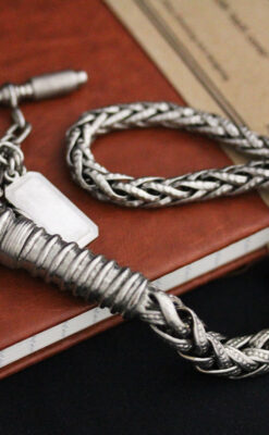 アンティーク懐中時計チェーン-C0436-6