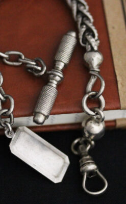 アンティーク懐中時計チェーン-C0436-7