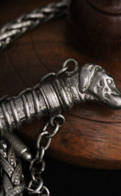 アンティーク懐中時計チェーン-C0436-9